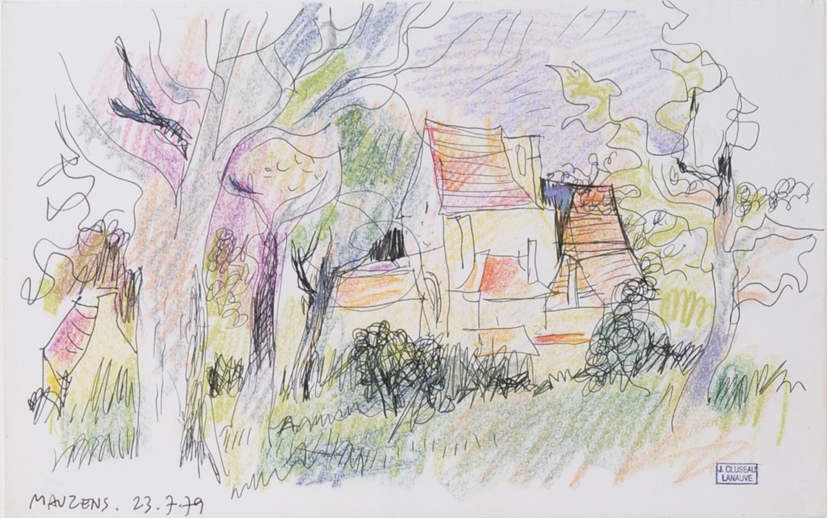 Jean Cluseau-Lanauve (1914-1997) Mauzens Périgord Dordogne Sarlat-photo-2