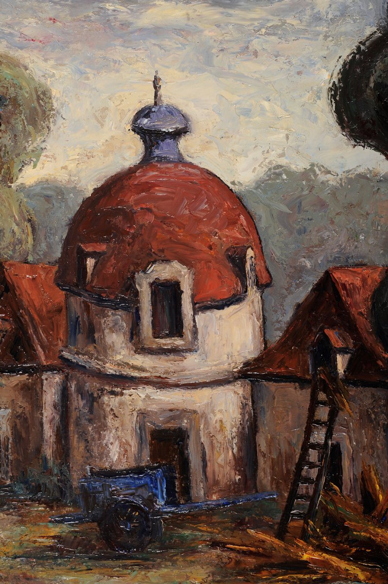 André Balouzet De Tigny (1896-1968) The Dovecote Of The Château De Marzac In Tursac Dordogne-photo-2
