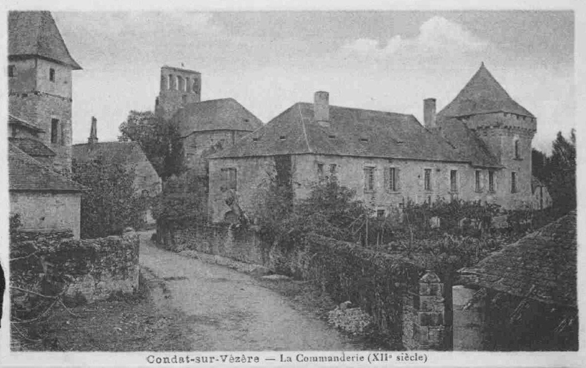 Robert Dessales-Quentin (1885-1958) Condat, donjon de la Commanderie Dordogne Périgord-photo-3