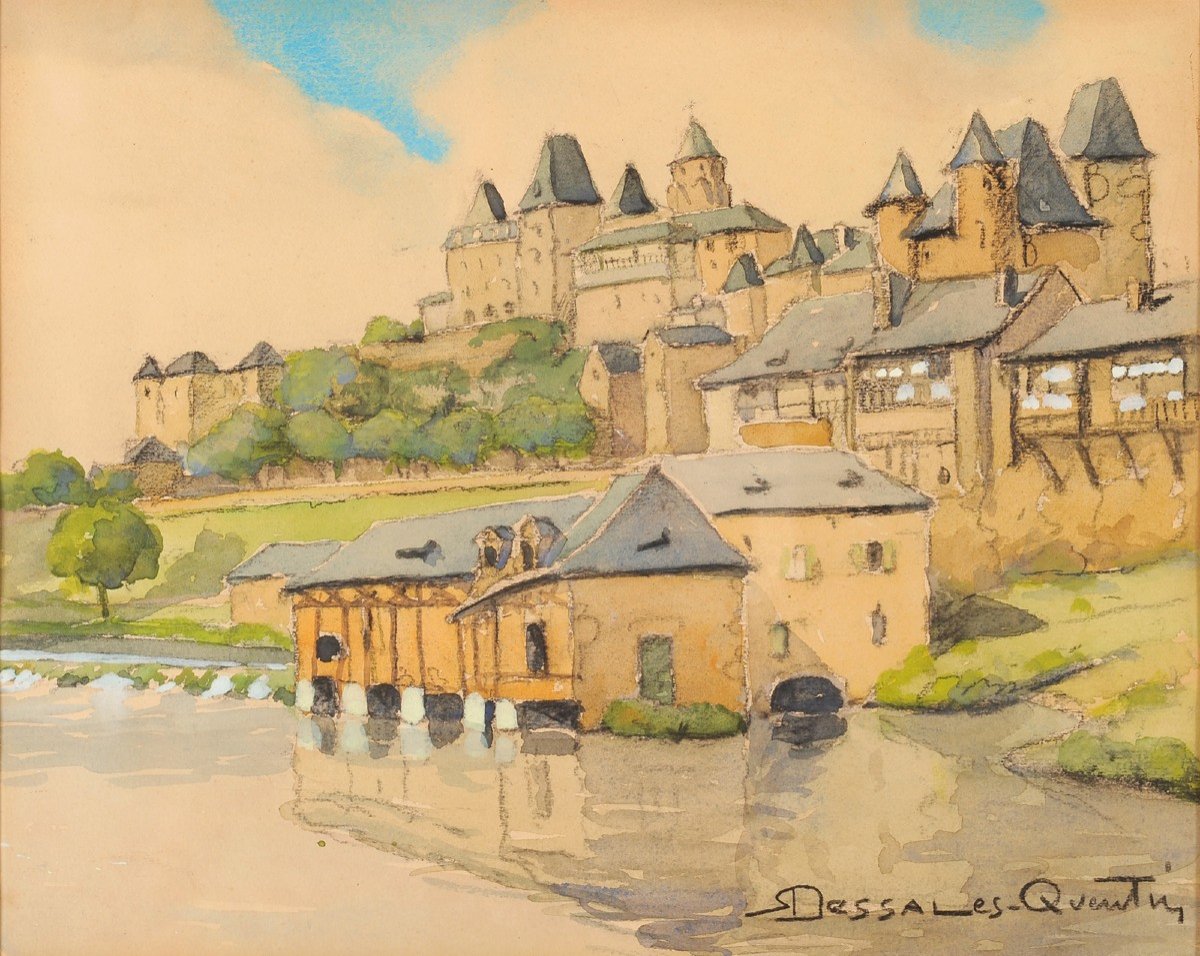 Robert Dessales-quentin (1885-1958) The Vézère At The Feet Of Uzerche Corrèze