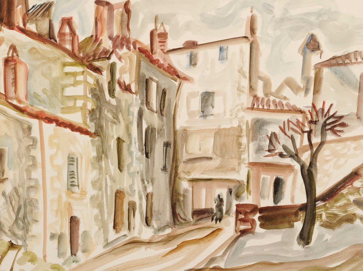 Jean Cluseau-Lanauve (1914-1997) Les Rues Neuves à Périgueux Dordogne-photo-3