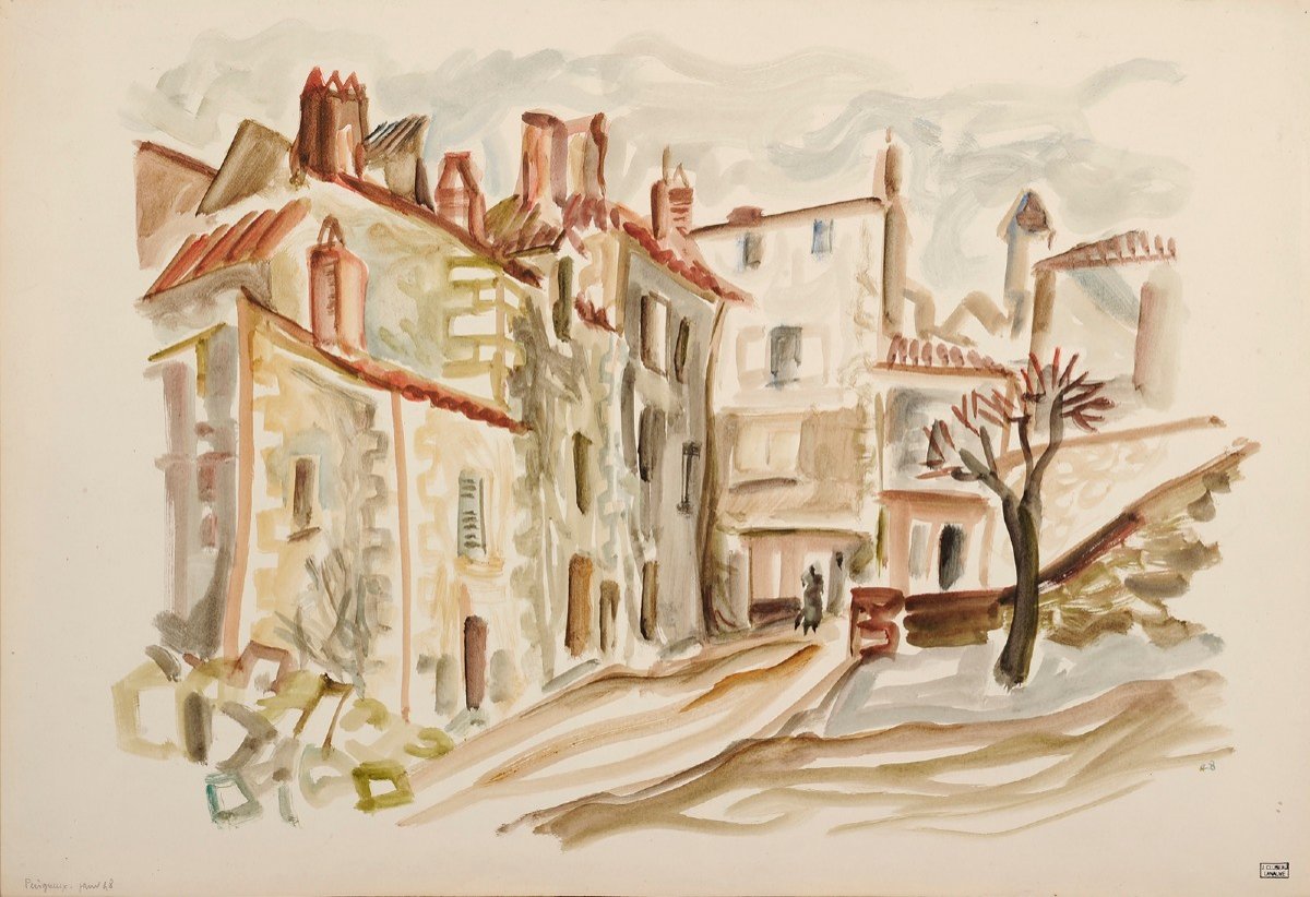 Jean Cluseau-Lanauve (1914-1997) Les Rues Neuves à Périgueux Dordogne