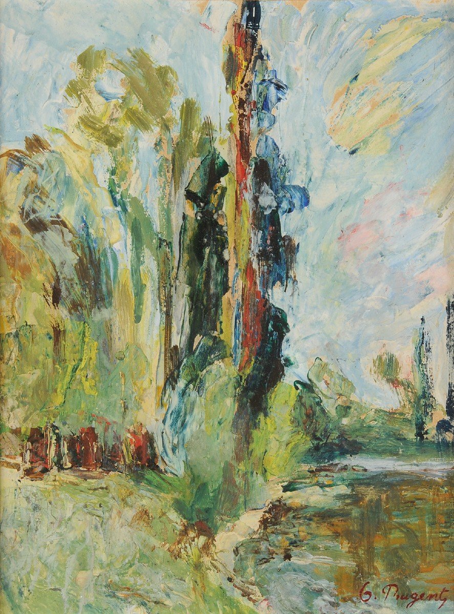 André Prugent (1882-1965) Riverside Périgueux Dordogne Périgord