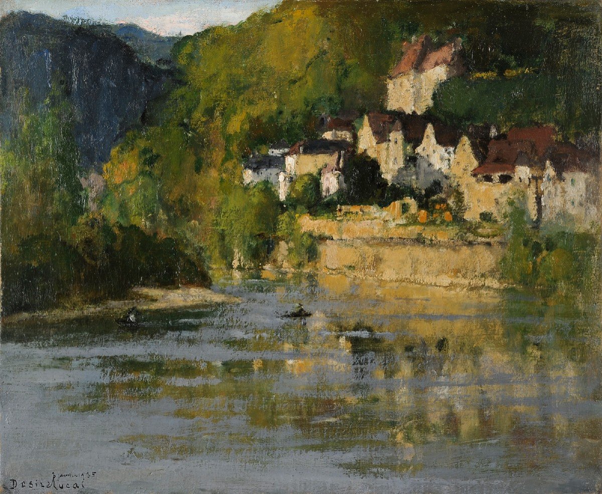 Louis-marie Désiré-lucas (1869-1949) The Dordogne At Beynac Périgord Sarlat