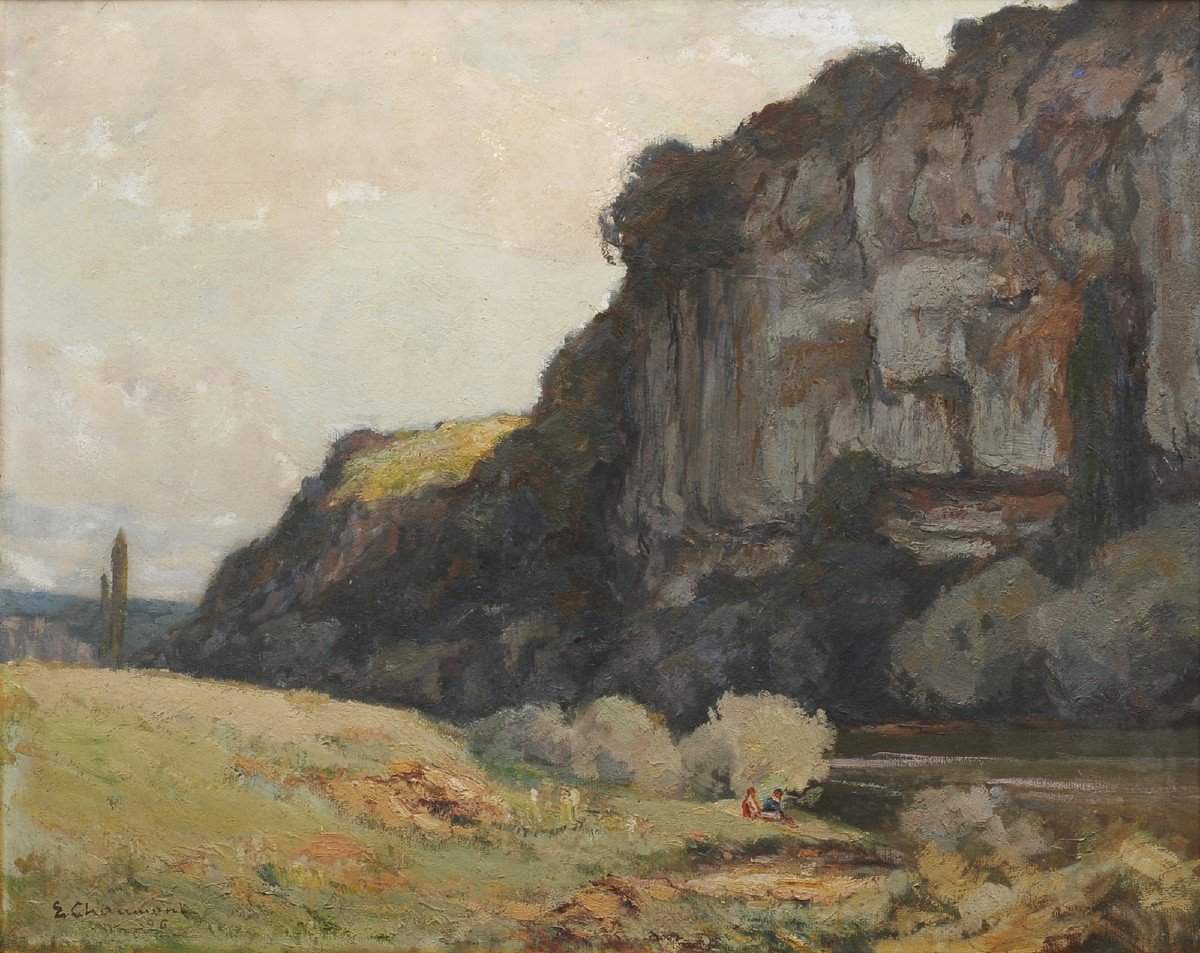 Emile Chaumont (1877-1927) Cliff Of The Grand Roc In Les Eyzies Dordogne Périgord