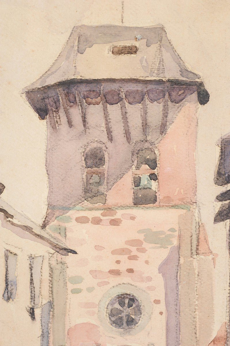 Robert Dessales-Quentin (1885-1958) L'église du Saillant Corrèze Chagall-photo-3