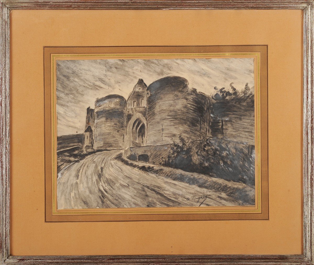 André Prugent (1882-1965) Porte des Tours à Domme Dordogne Sarlat Périgord-photo-2
