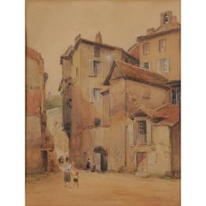 Alfred Hoën (1868-1954) Rue De l'Harmonie Périgueux