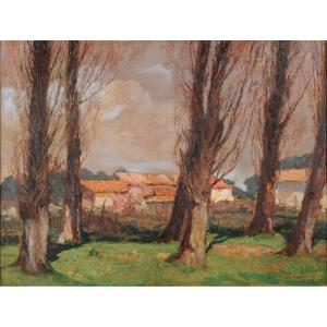 Emile Chaumont (1877 -1927) Printemps à Branne en Gironde