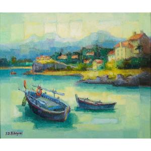 Jean-daniel Ribeyrol (1918-2005) Propriano Corsica Navy Boat