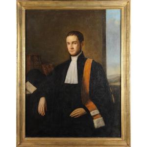 Large Portrait Of An Academic - Circa 1820 Male