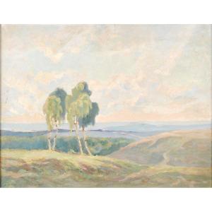 Georges Darnet (1859-1936) Landscape Of Corrèze Monédières égletons