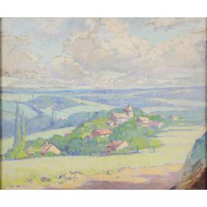 Jacques Bille (1880-1943) Village de Saint Romain Périgord Dordogne