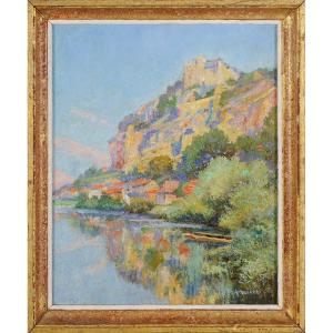 Charles Arquinet (XXe) Vue de Beynac