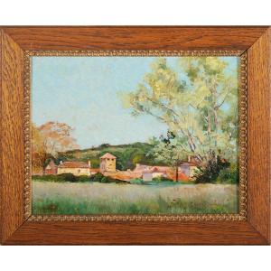 Emile Chaumont (1877-1927) Village en Périgord
