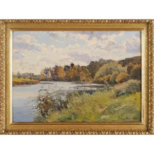 Louis Cabié (1853–1939) The Banks Of The Charente River Near Cognac