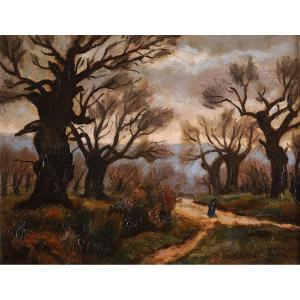 Maurice Albe (1900–1995) The Chestnut Grove In Winter, Périgord, Dordogne