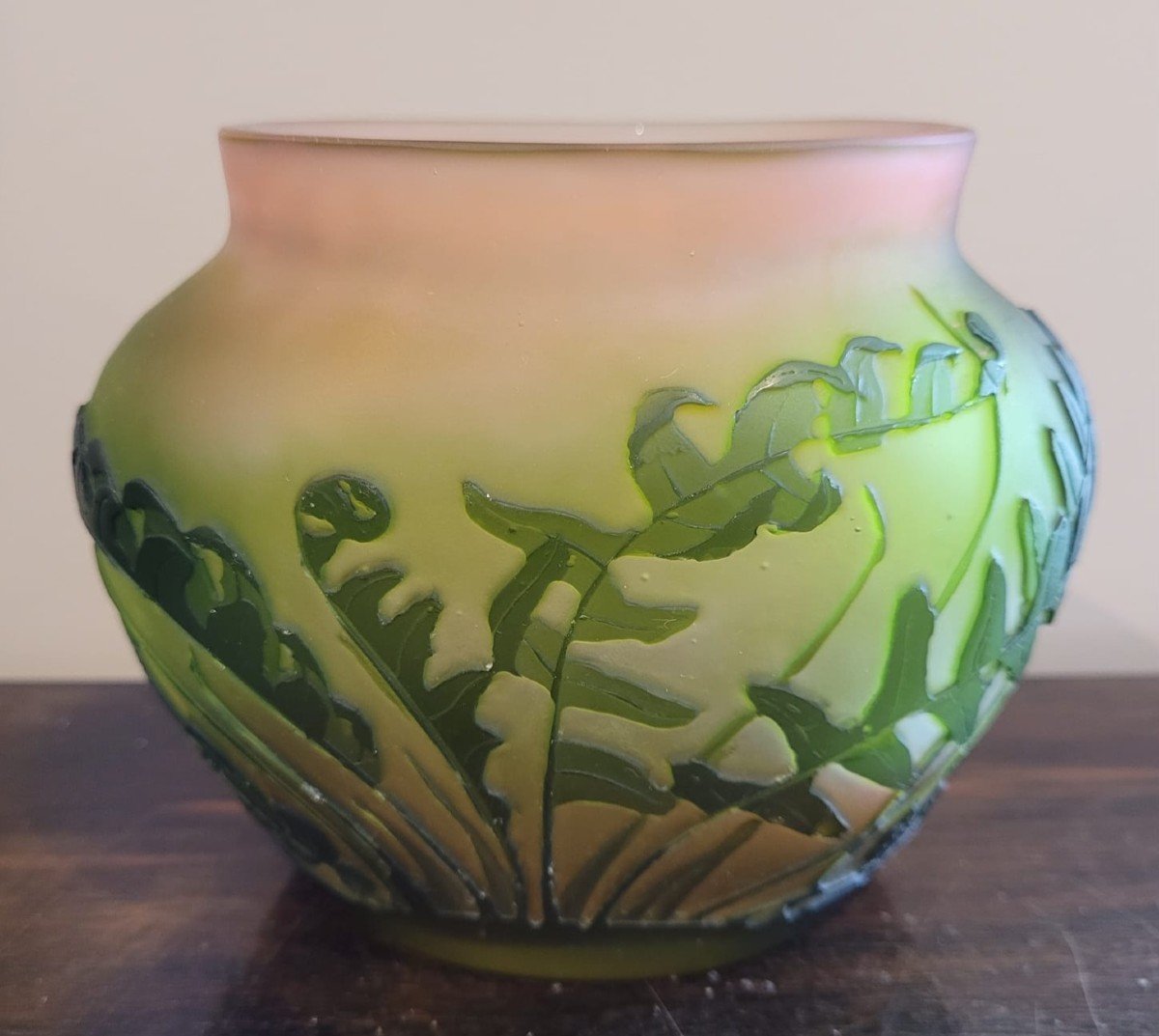 Emile Galle Vase With Ferns