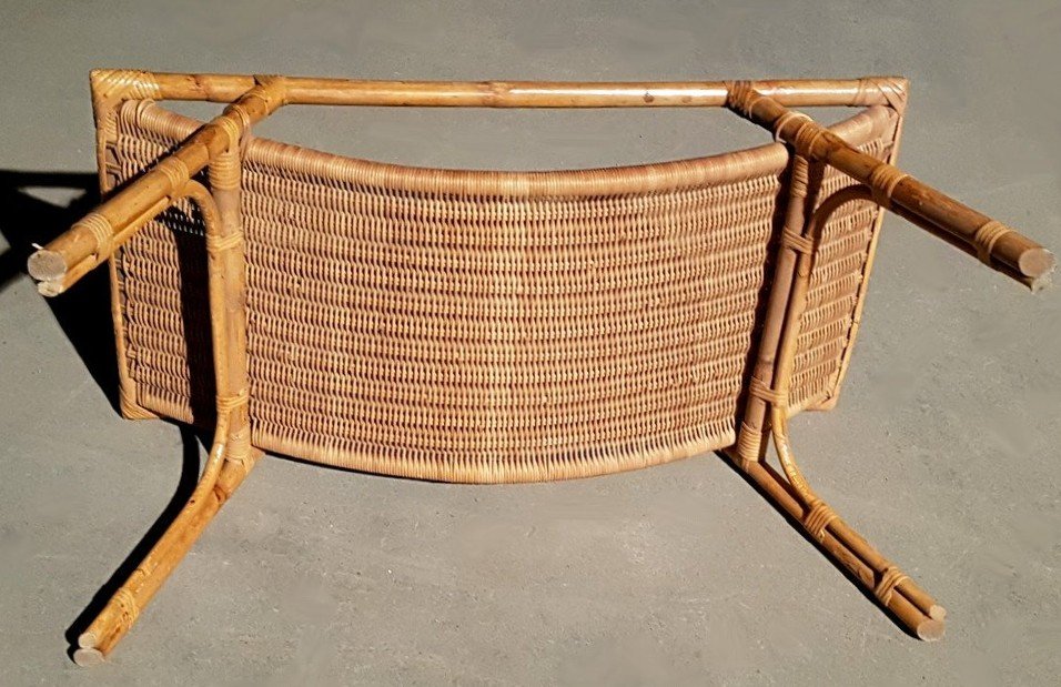Wicker Coffee Table From The 60s/70s-photo-4