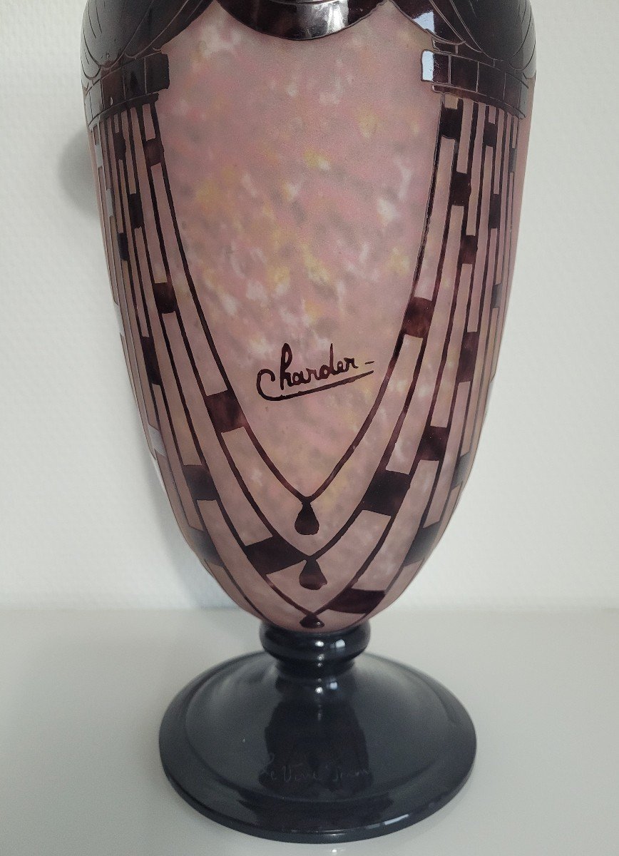 Vase Schneider "dit Charder" pour le Verre Français -photo-2