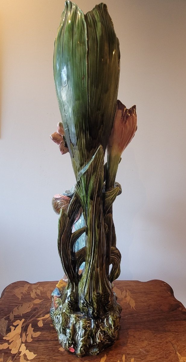Vase en Barbotine Polychrome orientaliste -photo-2