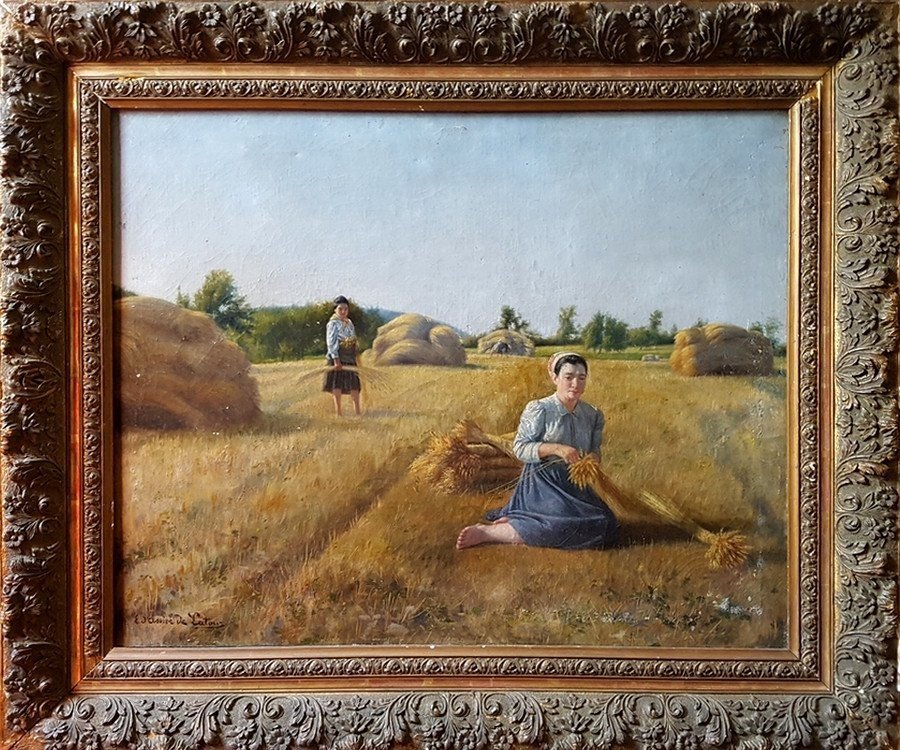 Painting By Edmond d'Assier De Latour-photo-2