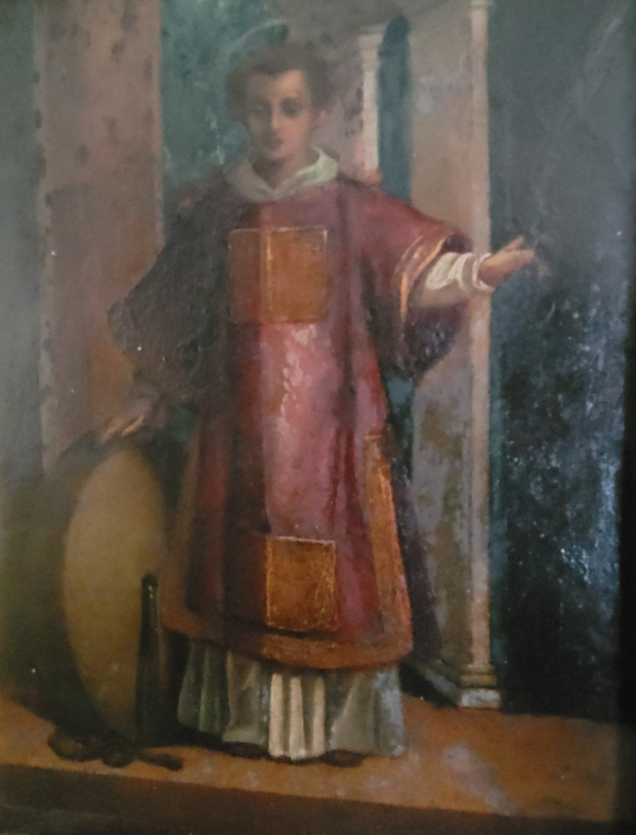 Tableau huile sur cuivre XVIIe siècle -photo-2