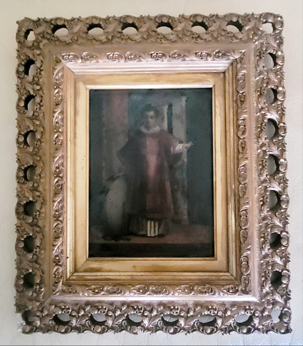 Tableau huile sur cuivre XVIIe siècle 