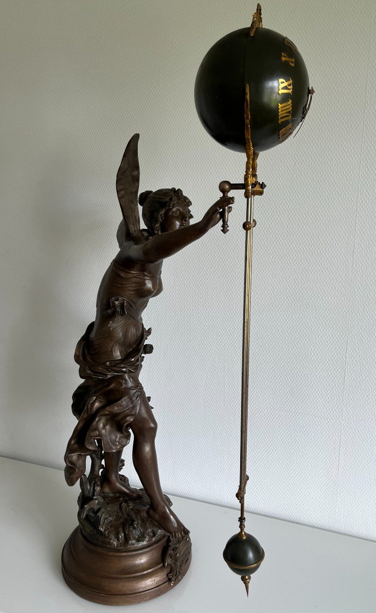 Pendule Mystérieuse Par L. Moreau -photo-3