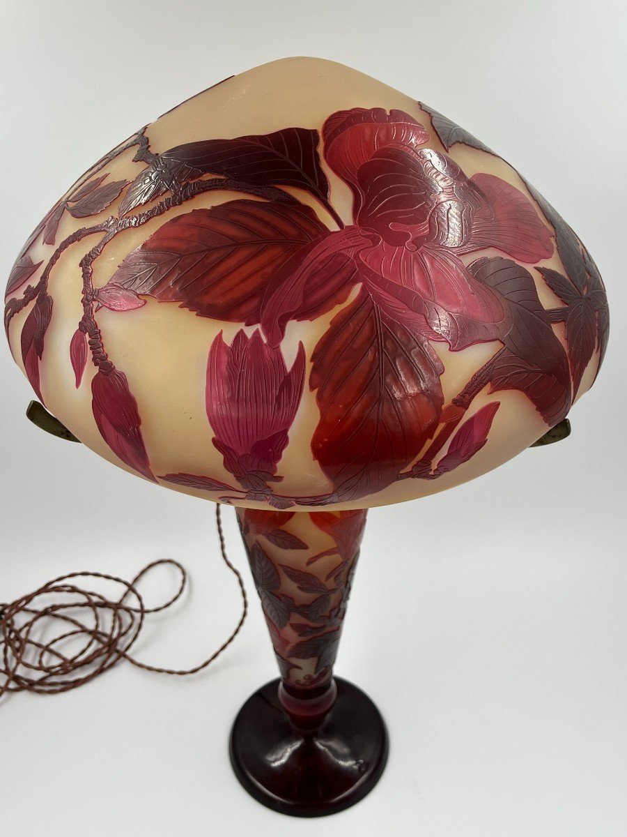 Lampe Emile Gallé "magnolias"-photo-5