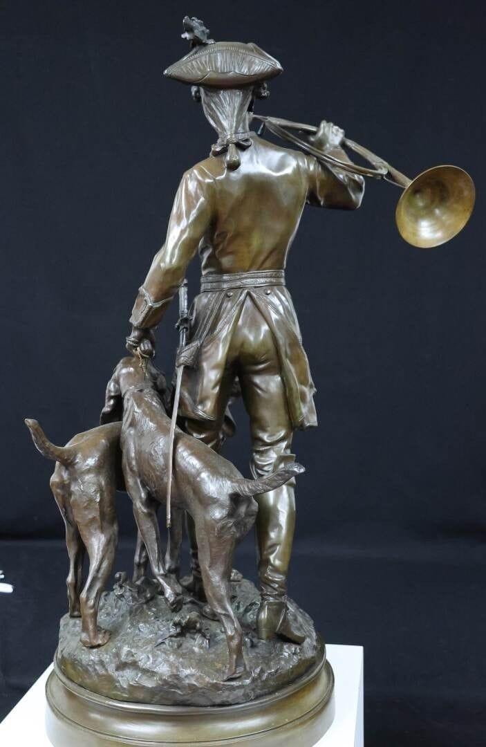 Hippolyte Moreau et Prosper Lecourtier bronze le piqueur au relais-photo-2