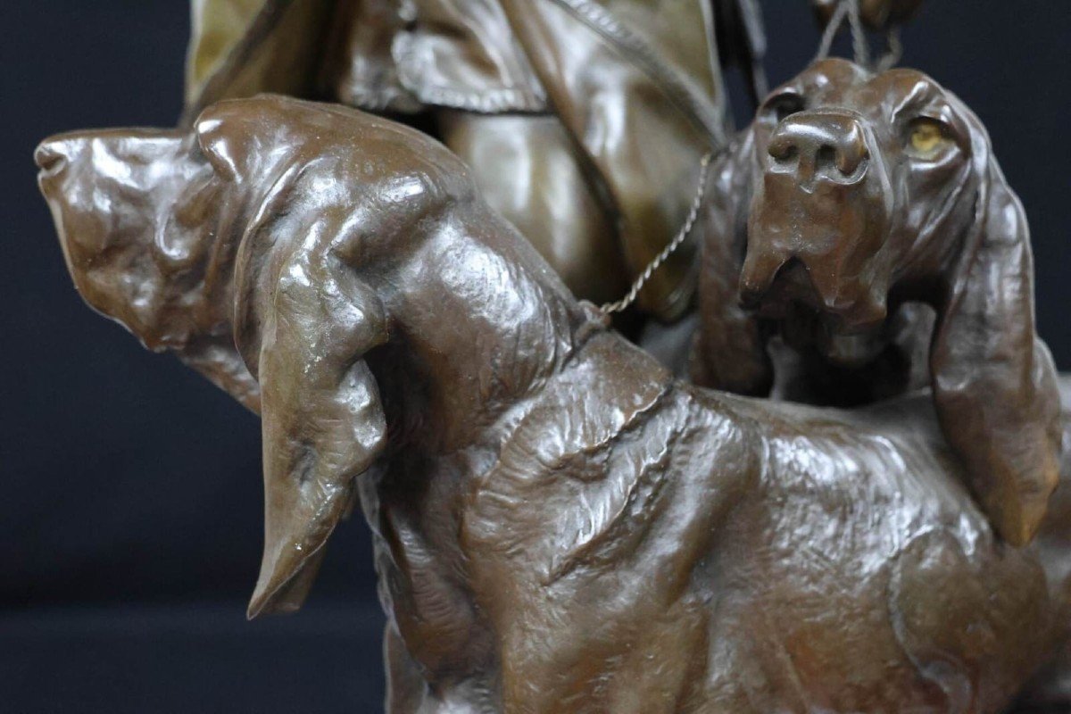 Hippolyte Moreau et Prosper Lecourtier bronze le piqueur au relais-photo-2