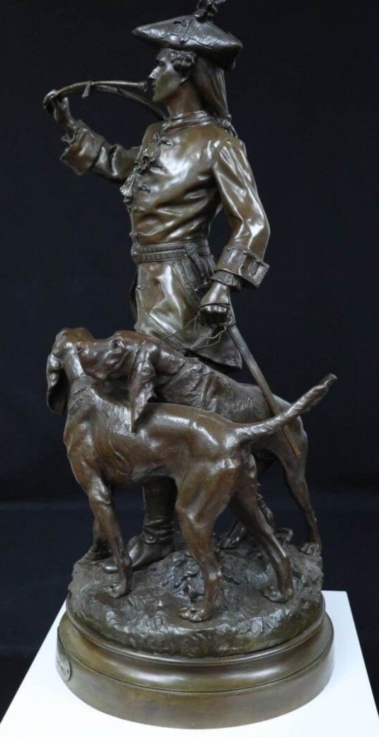 Hippolyte Moreau et Prosper Lecourtier bronze le piqueur au relais
