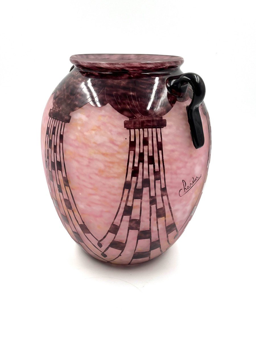 Charder Vase French Glass -photo-2