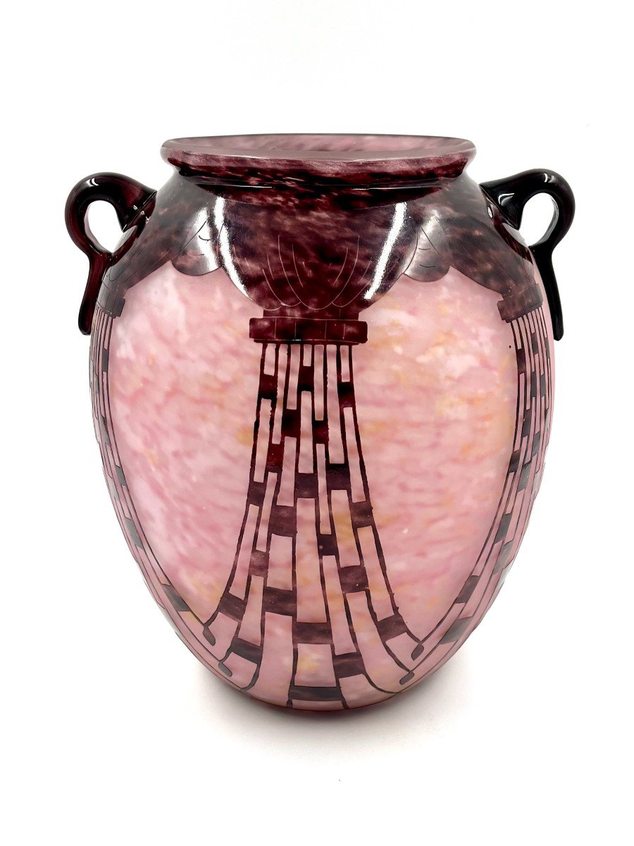 Charder Vase French Glass 