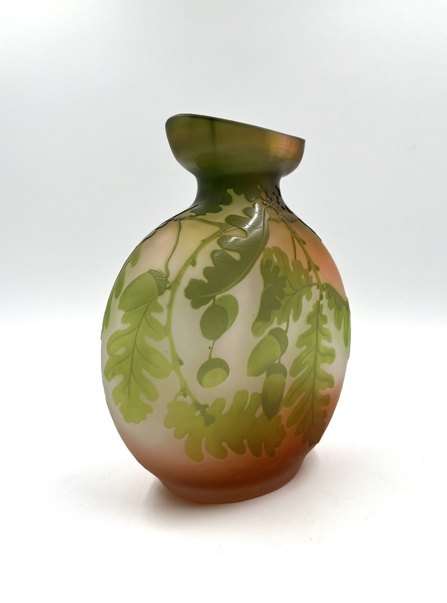 Emile Gallé "hazelnut" Gourd Vase-photo-2