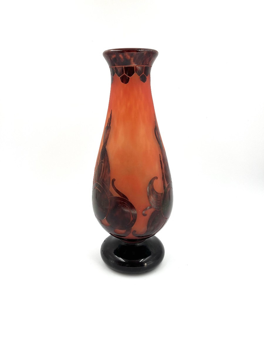 vase le verre français " Prunes "-photo-2