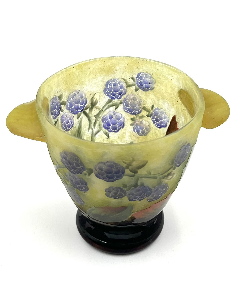 Vase Daum Nancy " Mures "-photo-1