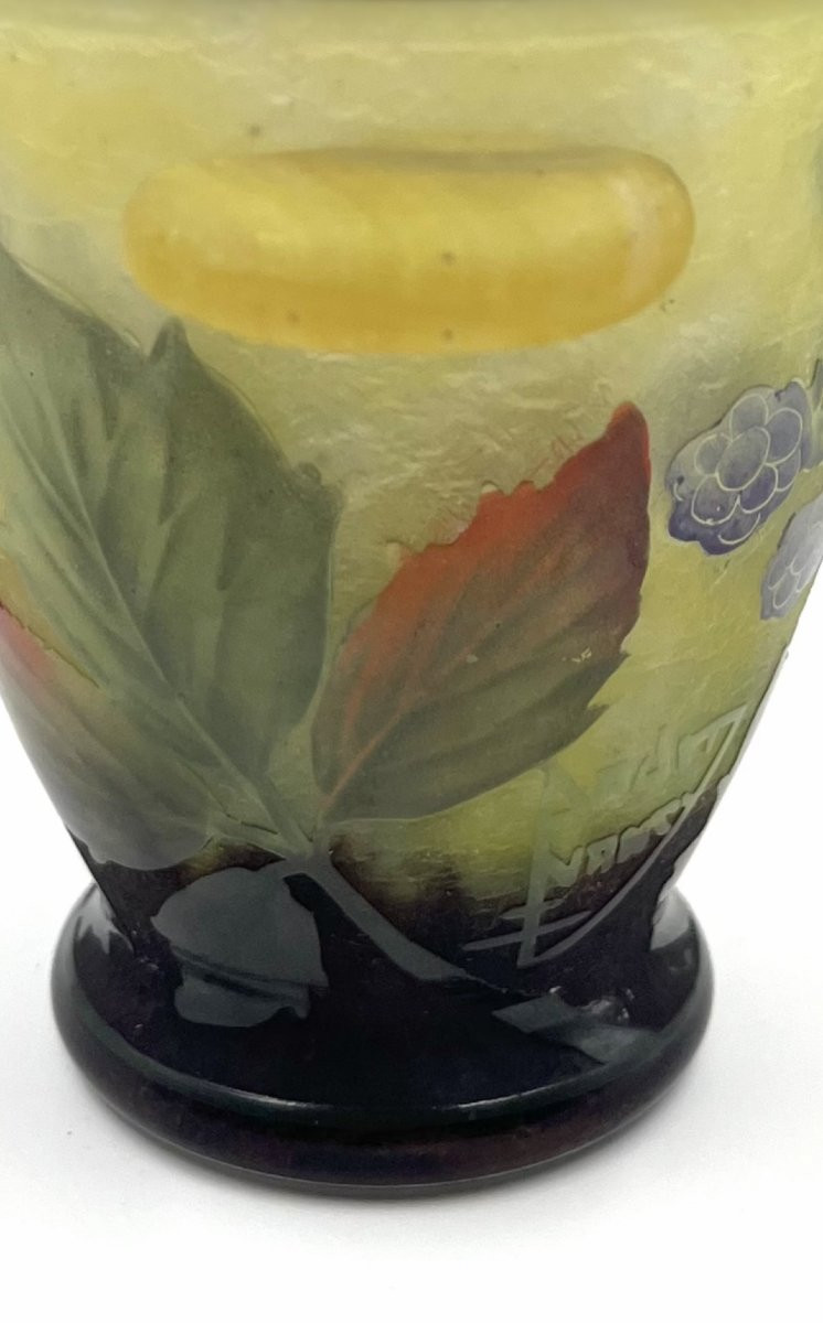 Vase Daum Nancy " Mures "-photo-3