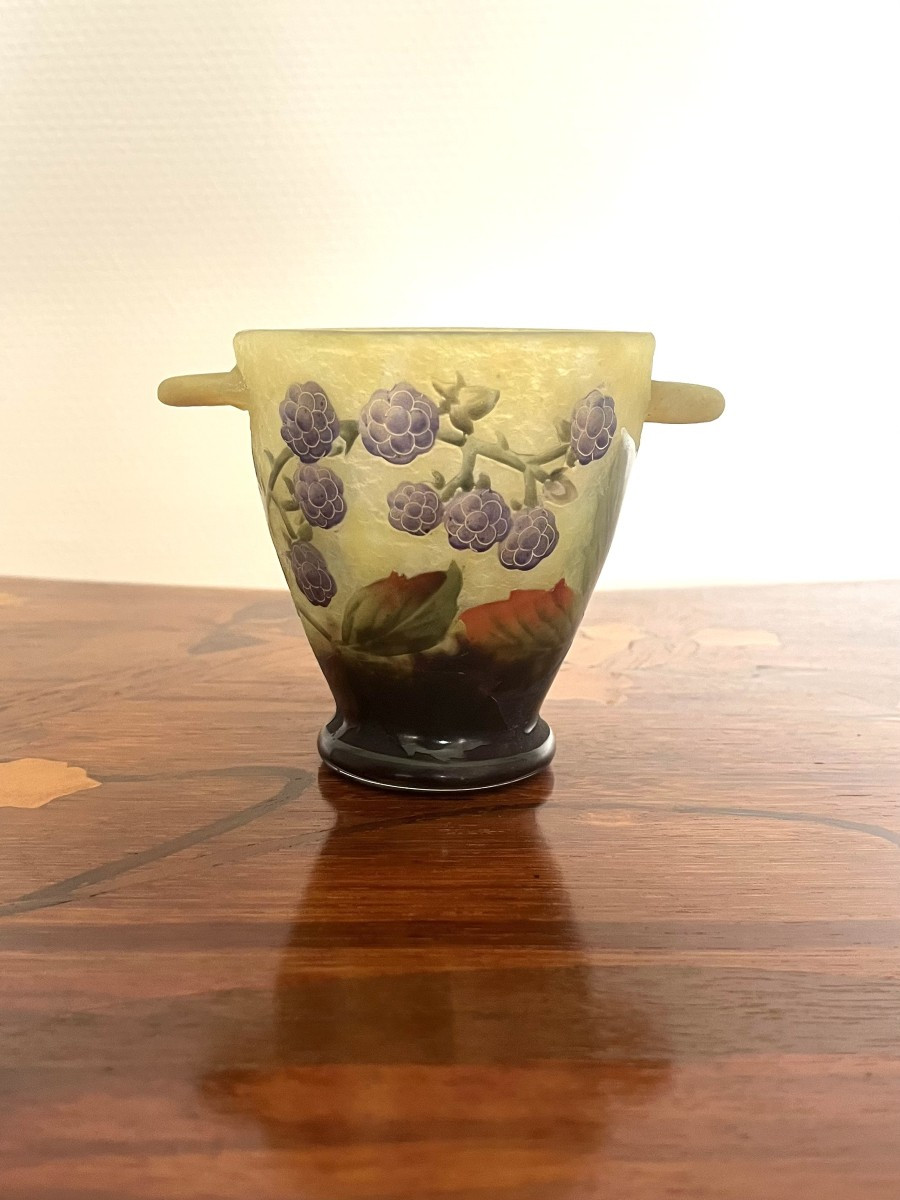 Vase Daum Nancy " Mures "-photo-4