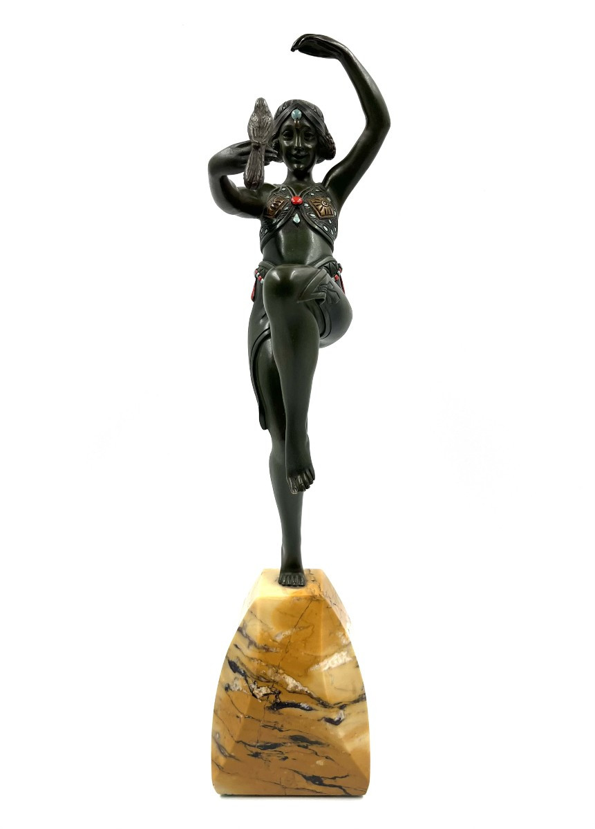 S.LIPCHYTZ " danseuse a la palombe " bronze-photo-1
