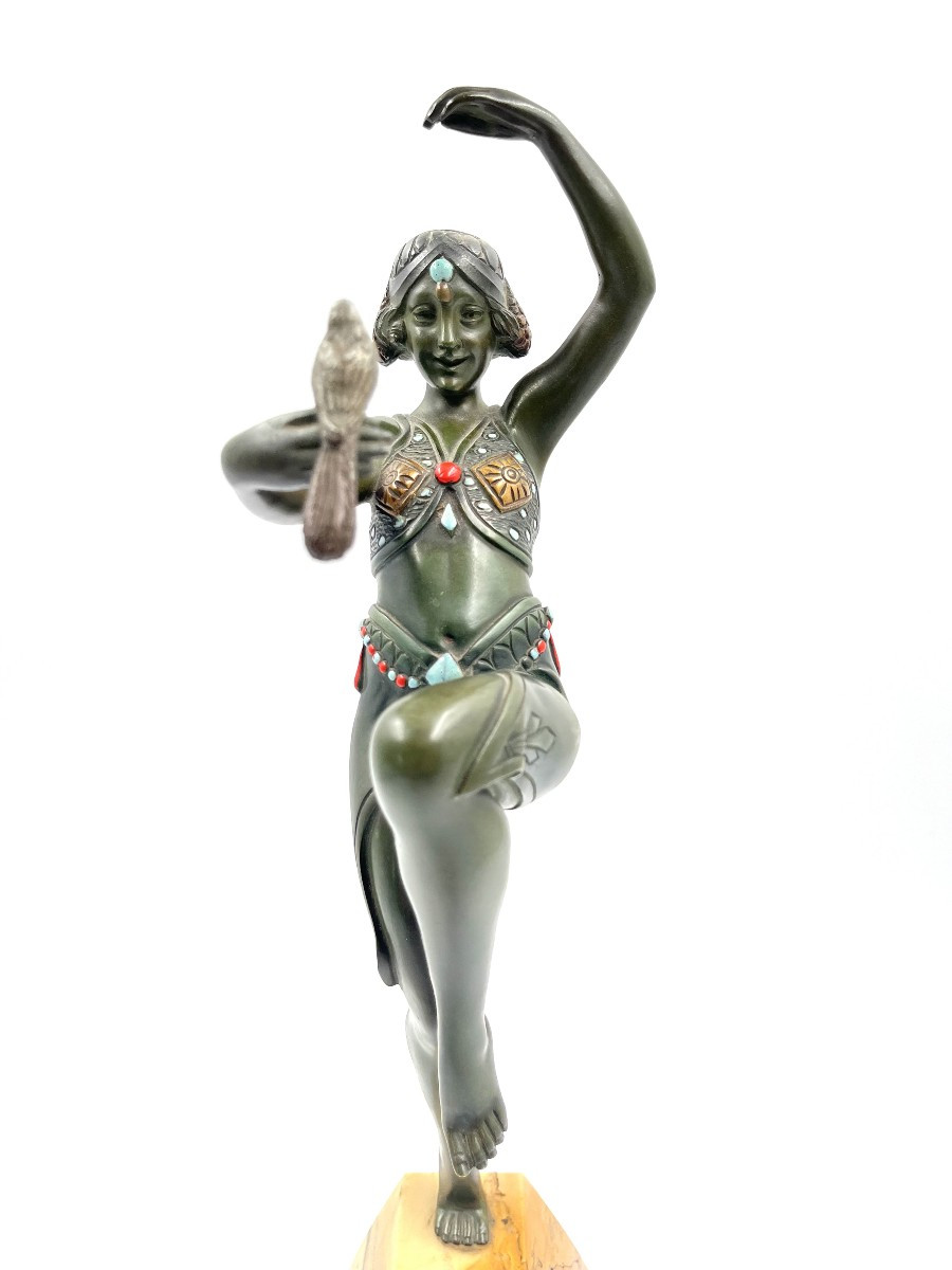 S.LIPCHYTZ " danseuse a la palombe " bronze-photo-2