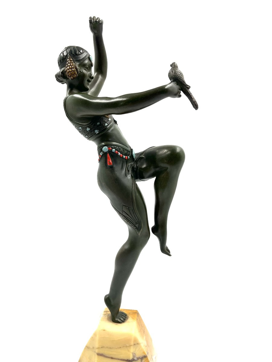 S.LIPCHYTZ " danseuse a la palombe " bronze-photo-4