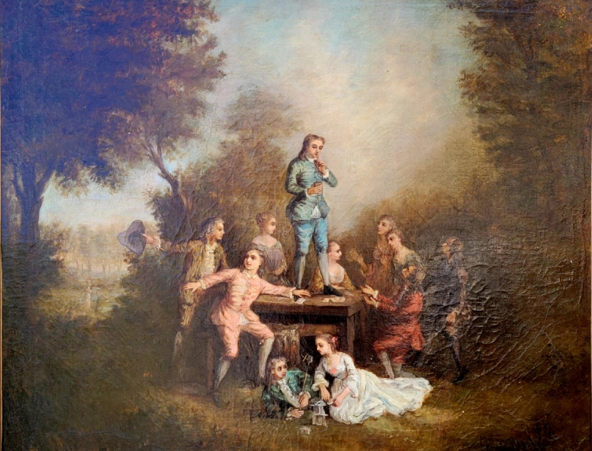Tableau 2eme partie 18e siecle Suiveur de Philippe MERCIER -photo-2