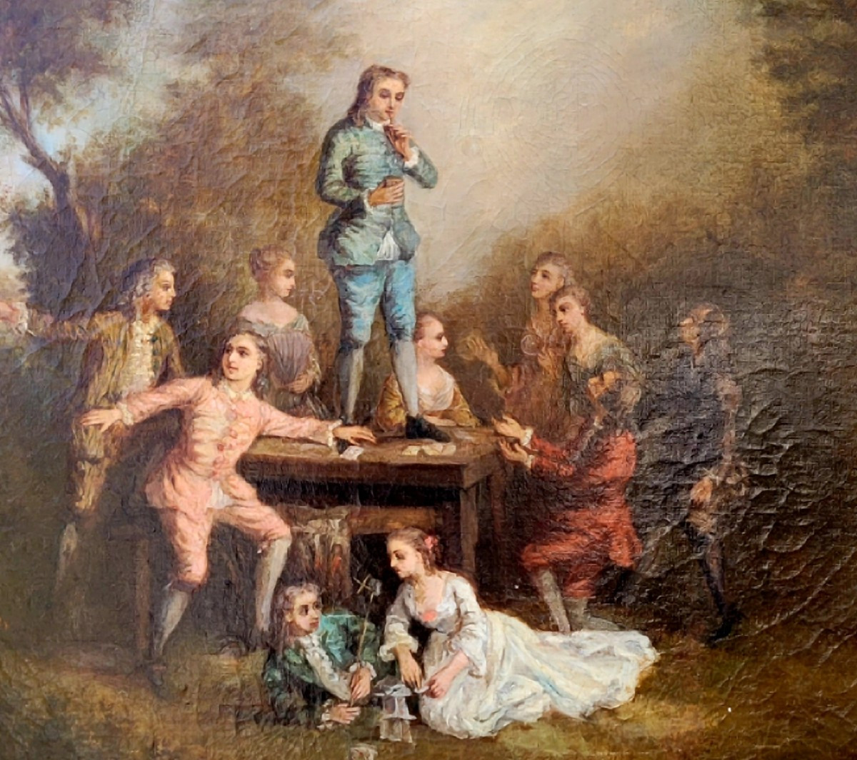 Tableau 2eme partie 18e siecle Suiveur de Philippe MERCIER -photo-3