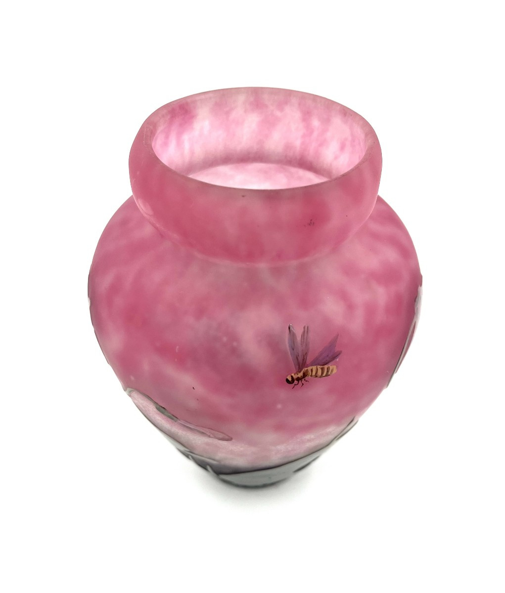 Muller Freres Luneville Vase "bee"-photo-1