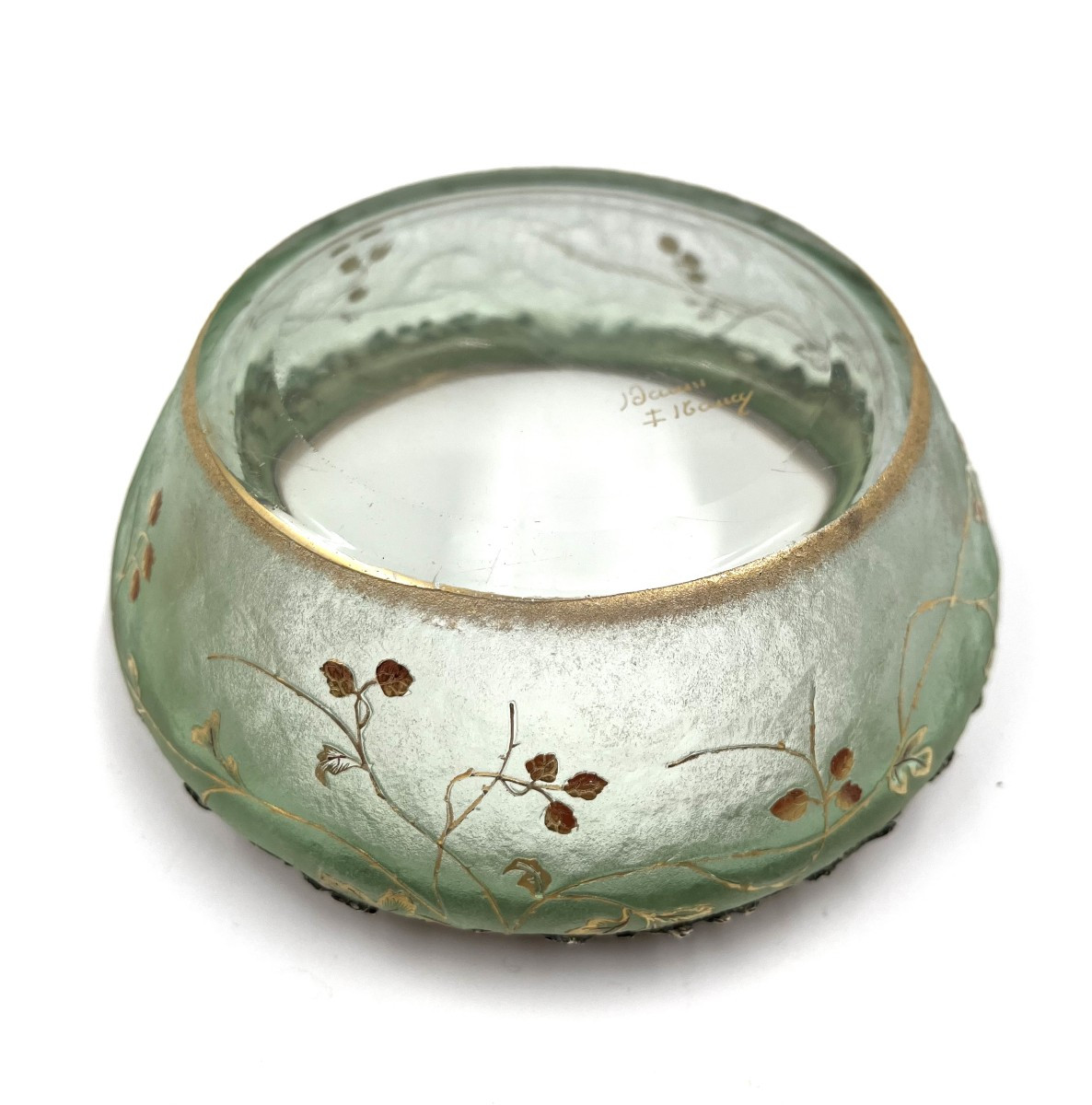 Boite art nouveau Daum Nancy , couvercle en argent -photo-1