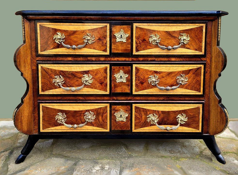 Charmante commode dite Mazarine de style Louis XIV-photo-2