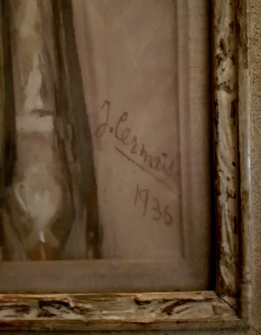 Tableau pastel  signé J. CERNAISE-photo-4