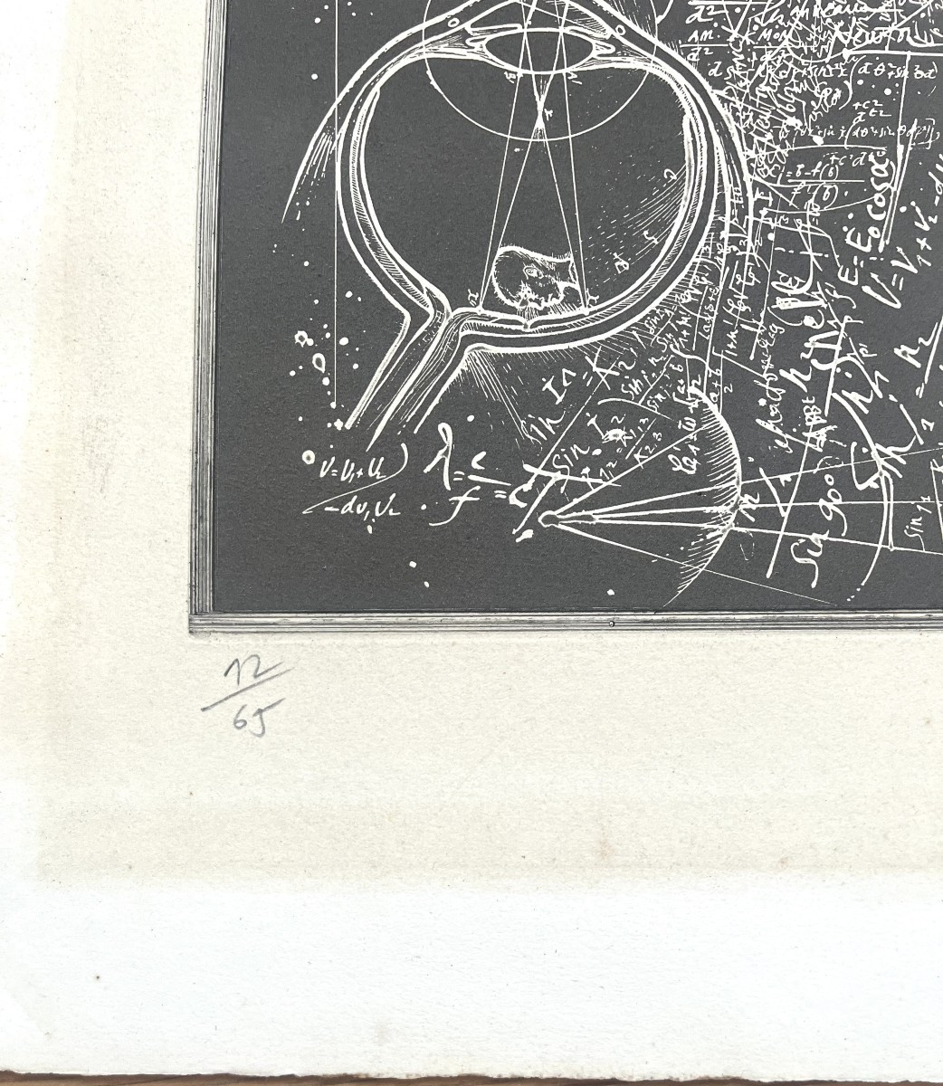 Lithograph By Pierre Yves Trémois (1921-2020) The Eye (1975)   -photo-3